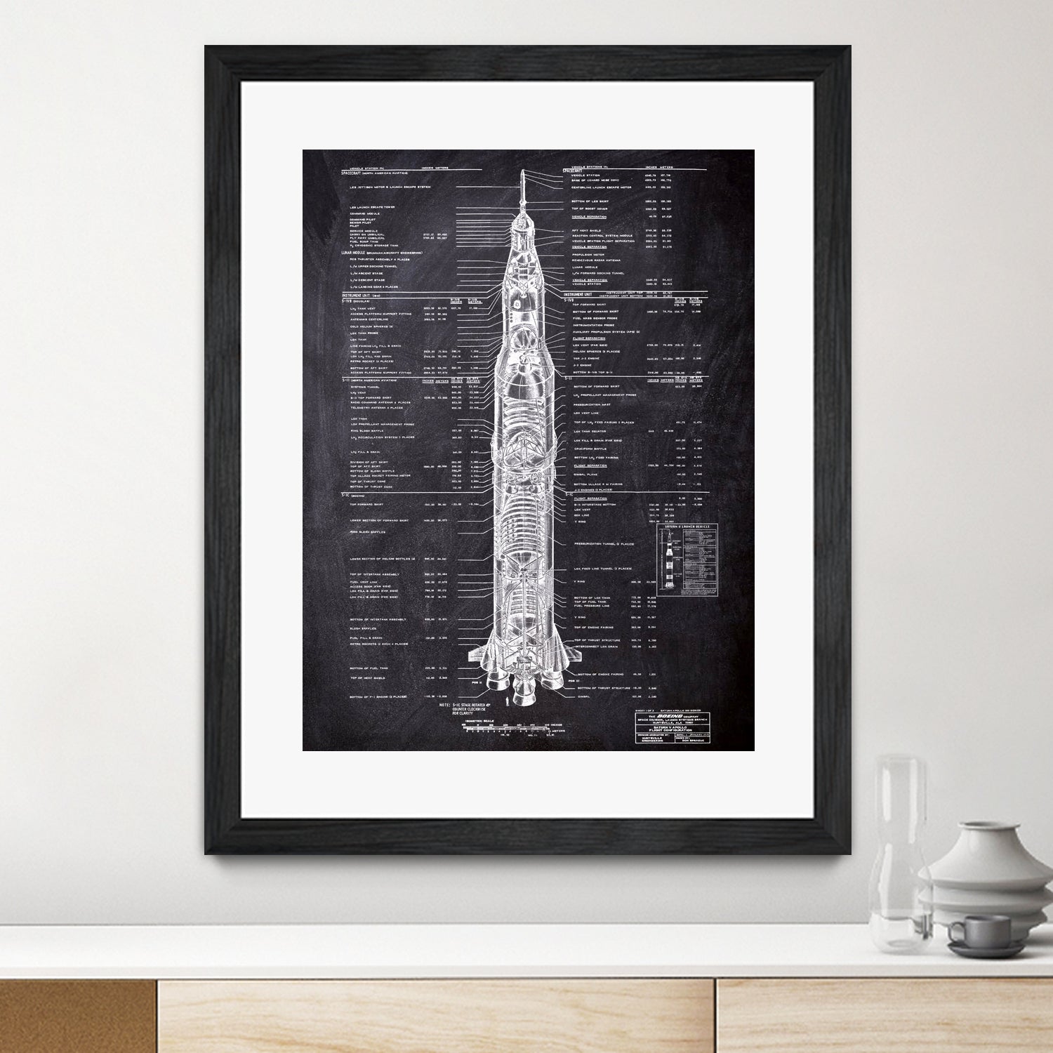 Rocket blueprints by map collection on GIANT ART - black mixed media