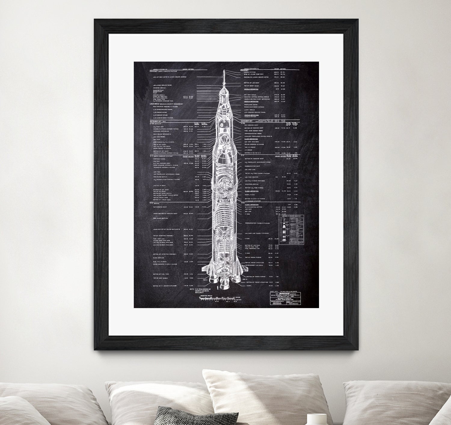 Rocket blueprints by map collection on GIANT ART - black mixed media