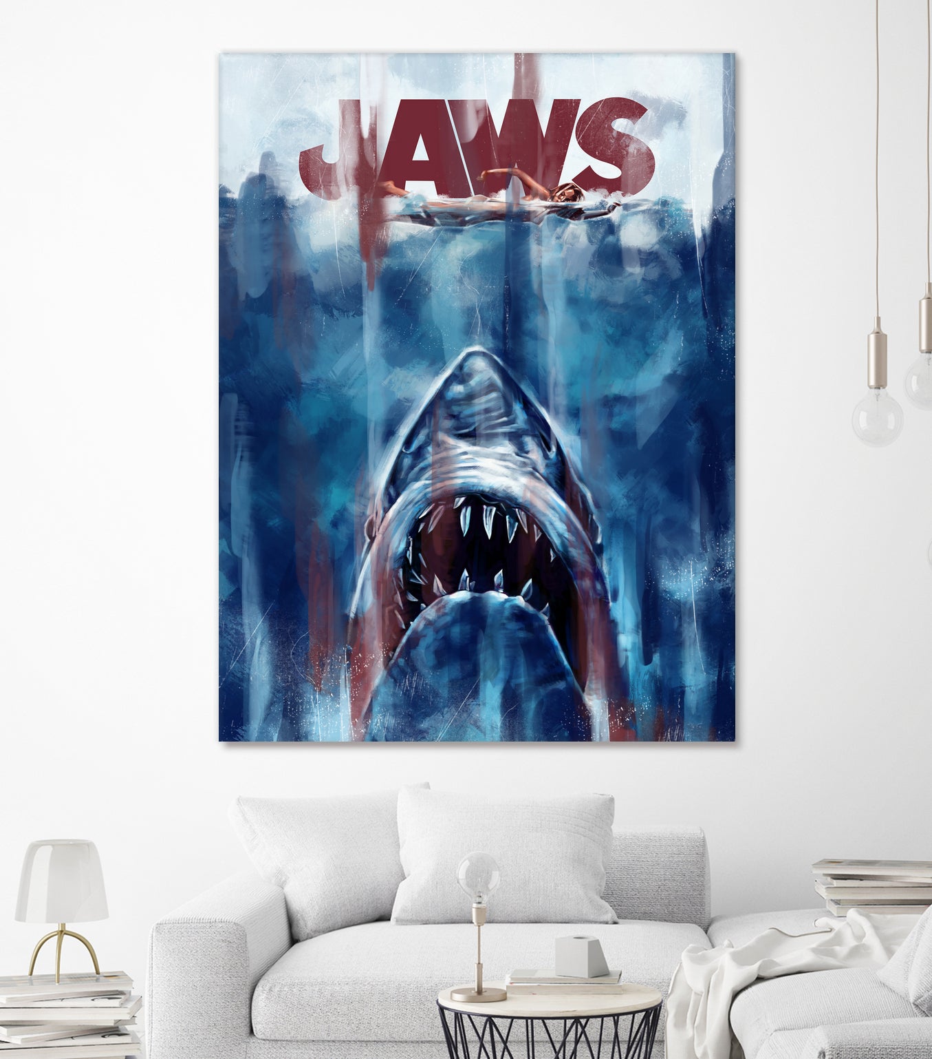 Jaws by Dmitry Belov on GIANT ART - blue digital drawing