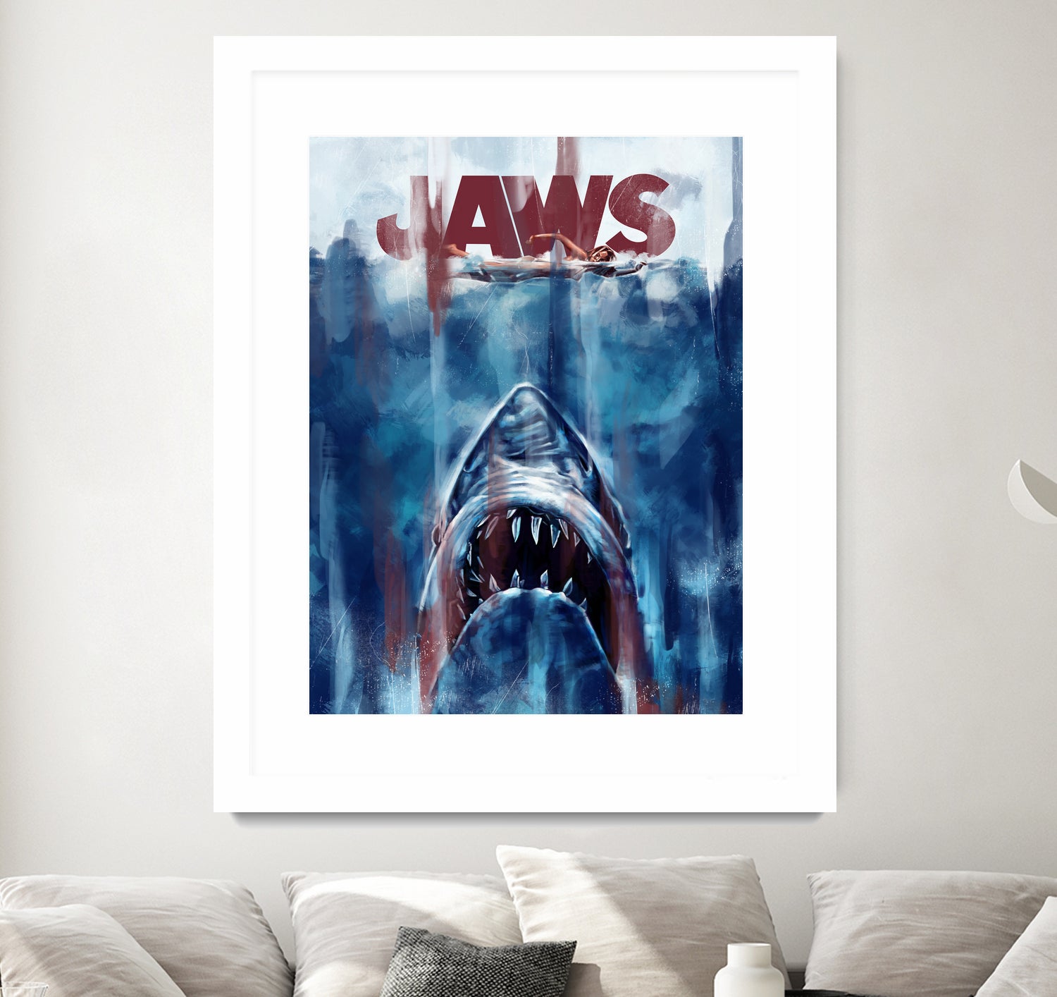 Jaws by Dmitry Belov on GIANT ART - blue digital drawing