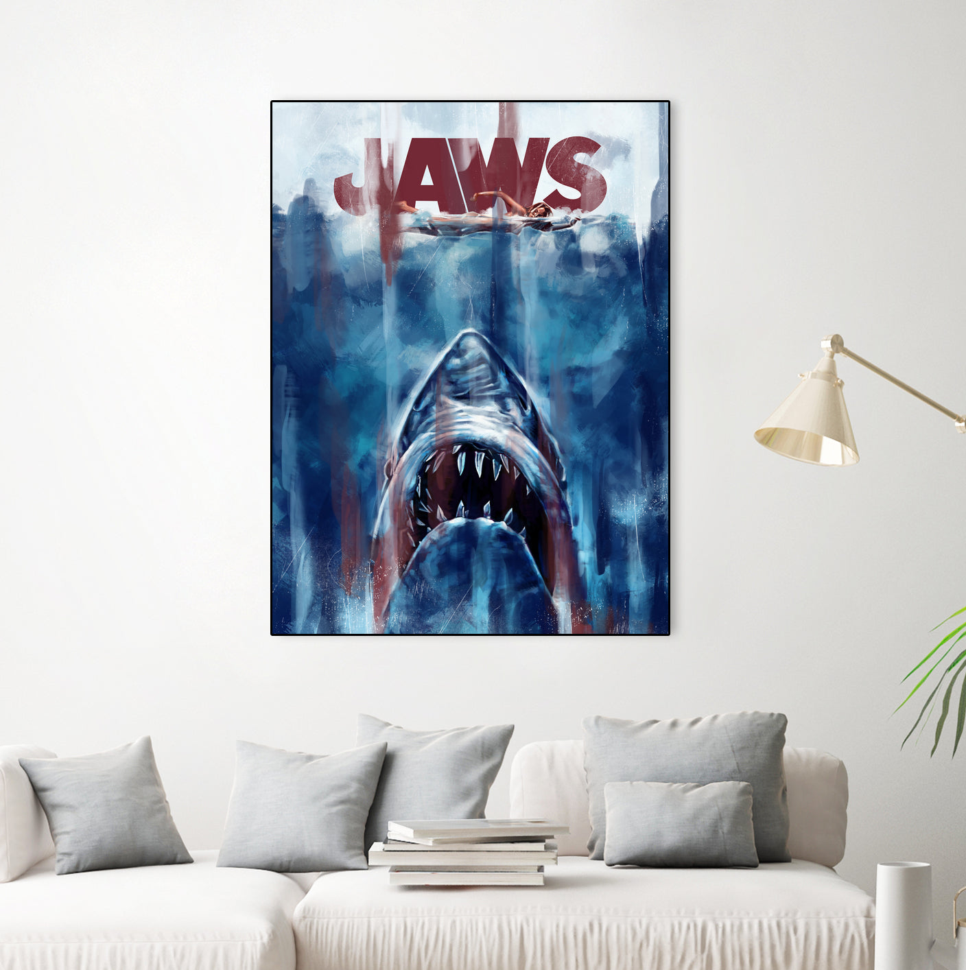 Jaws by Dmitry Belov on GIANT ART - blue digital drawing