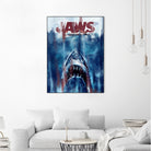 Jaws by Dmitry Belov on GIANT ART - blue digital drawing