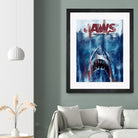 Jaws by Dmitry Belov on GIANT ART - blue digital drawing