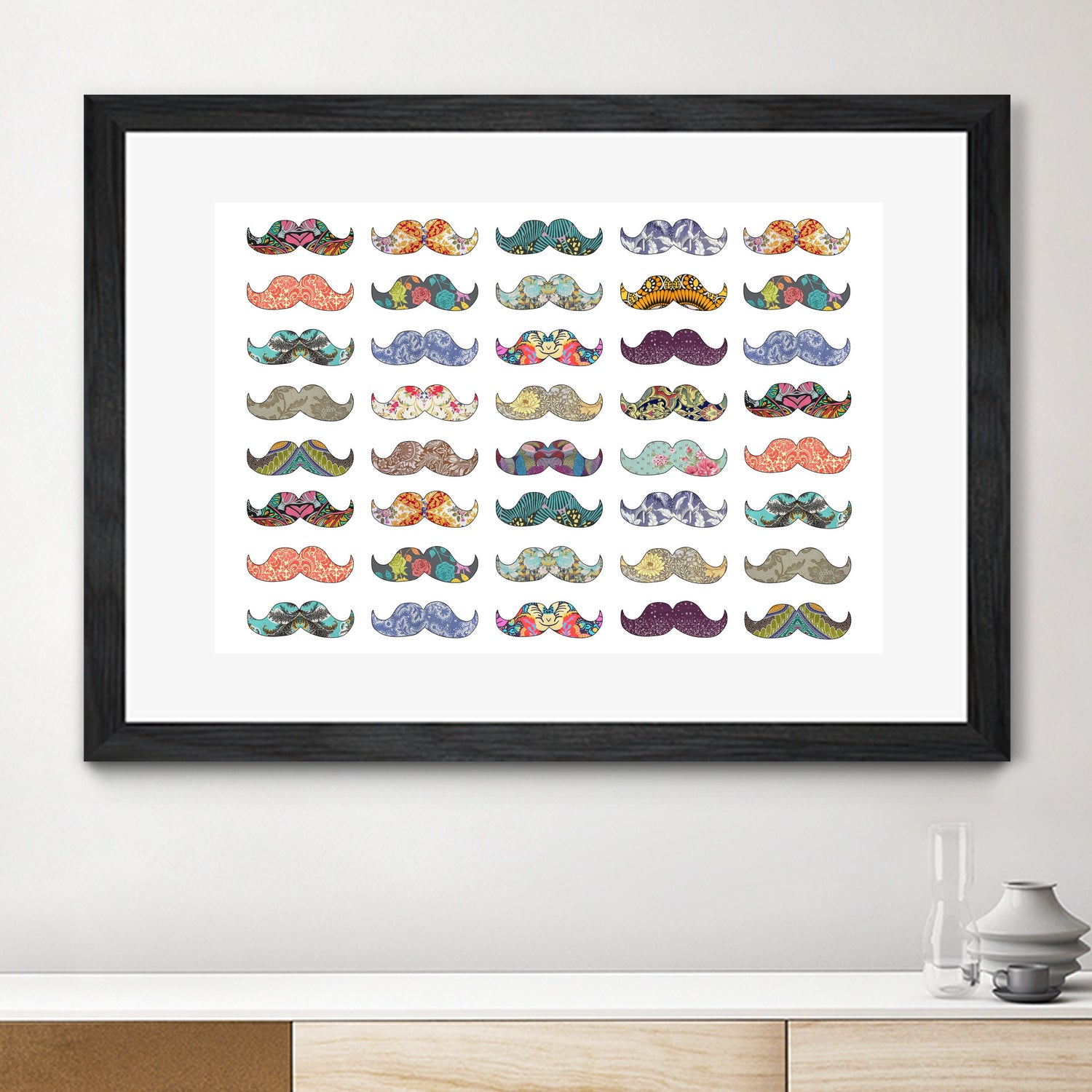 Mustache Mania by Bianca Green on GIANT ART - digital drawing