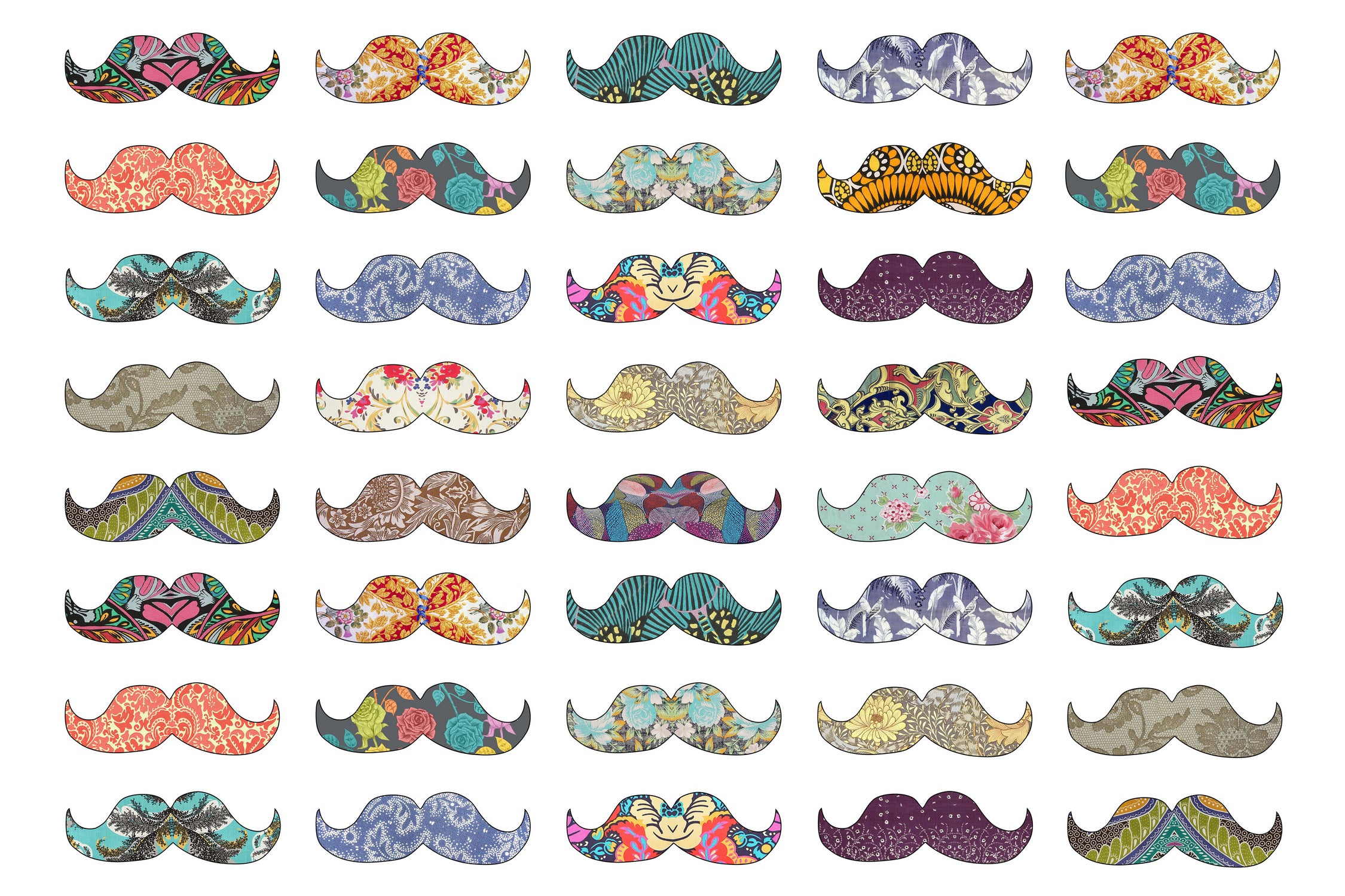 Mustache Mania by Bianca Green on GIANT ART - digital drawing