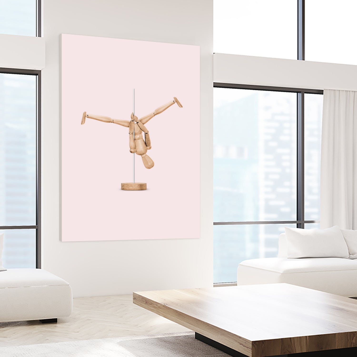 POLEDANCE MANNEQUIN by Jonas Loose on GIANT ART - pink photo manipulation