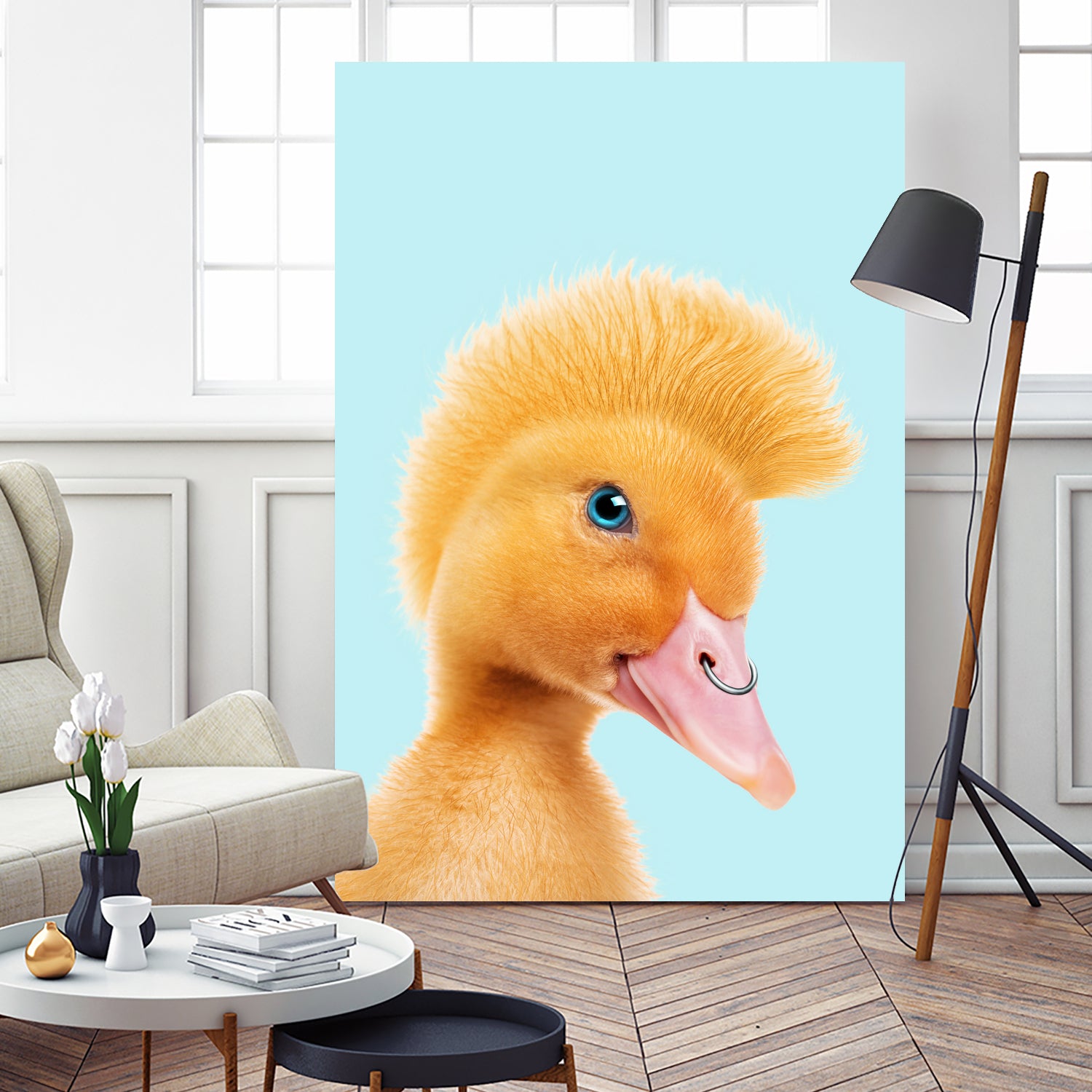 REBEL DUCKLING by Jonas Loose on GIANT ART - yellow photo manipulation