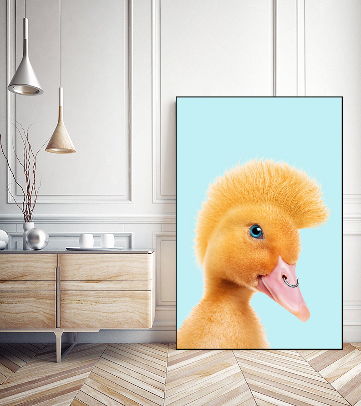 REBEL DUCKLING by Jonas Loose on GIANT ART - yellow photo manipulation