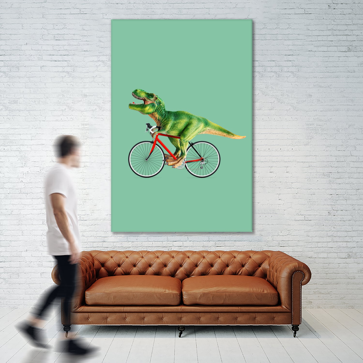 T-REX BIKE by Jonas Loose on GIANT ART - green photo manipulation