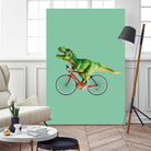 T-REX BIKE by Jonas Loose on GIANT ART - green photo manipulation