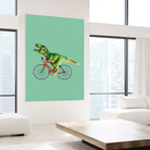 T-REX BIKE by Jonas Loose on GIANT ART - green photo manipulation