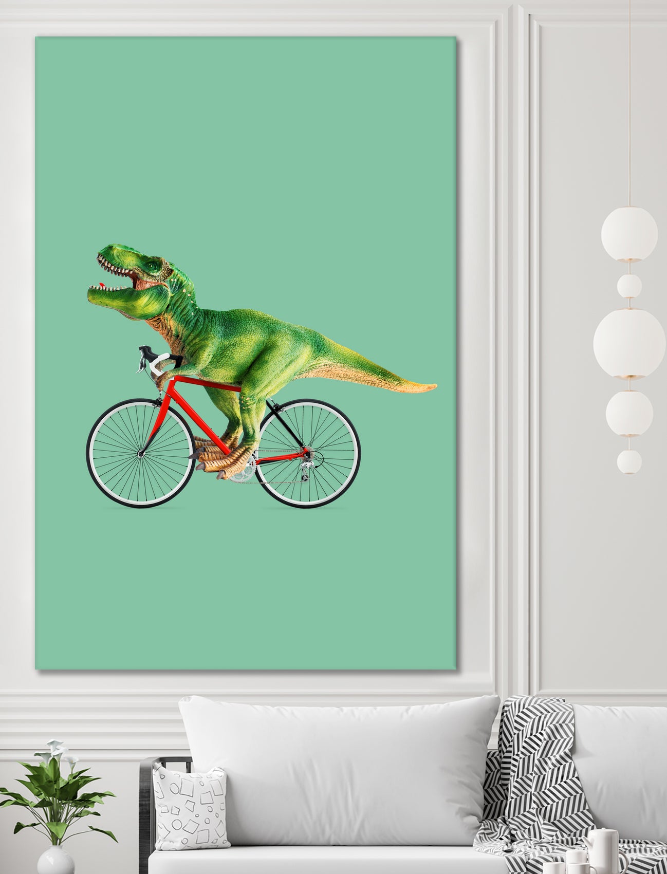 T-REX BIKE by Jonas Loose on GIANT ART - green photo manipulation