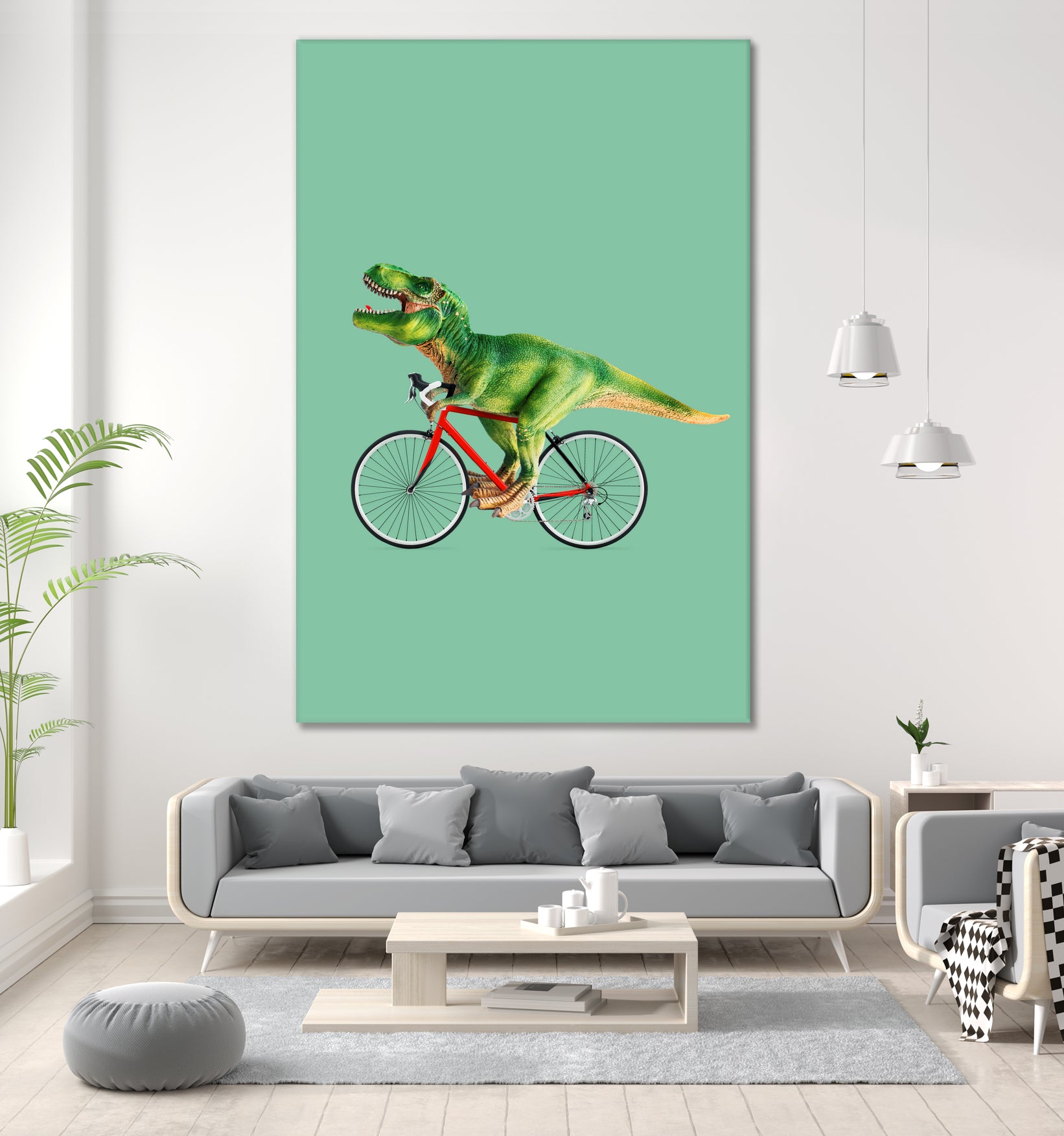 T-REX BIKE by Jonas Loose on GIANT ART - green photo manipulation