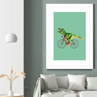 T-REX BIKE by Jonas Loose on GIANT ART - green photo manipulation