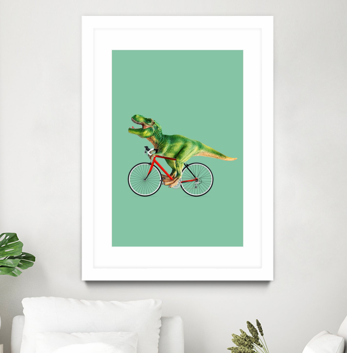 T-REX BIKE by Jonas Loose on GIANT ART - green photo manipulation