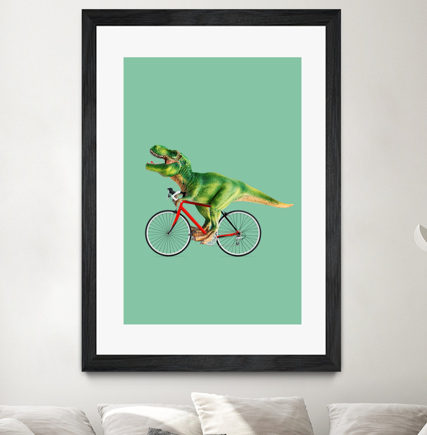 T-REX BIKE by Jonas Loose on GIANT ART - green photo manipulation