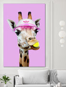 TENNIS GIRAFFE by Jonas Loose on GIANT ART - fuchsia photo manipulation