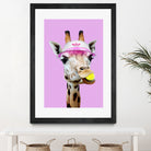 TENNIS GIRAFFE by Jonas Loose on GIANT ART - fuchsia photo manipulation