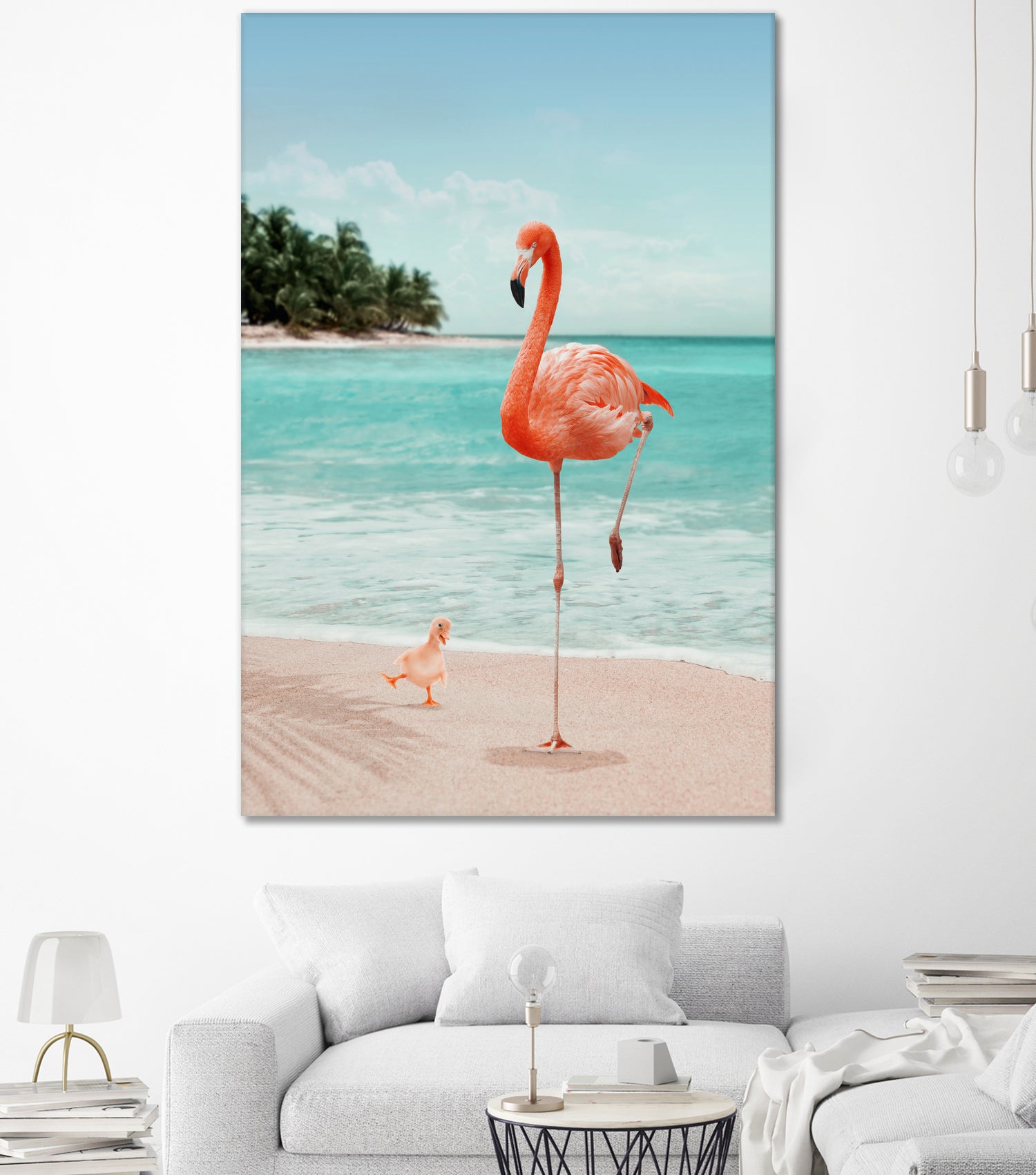 WANNABE FLAMINGO by Jonas Loose on GIANT ART - blue photo manipulation