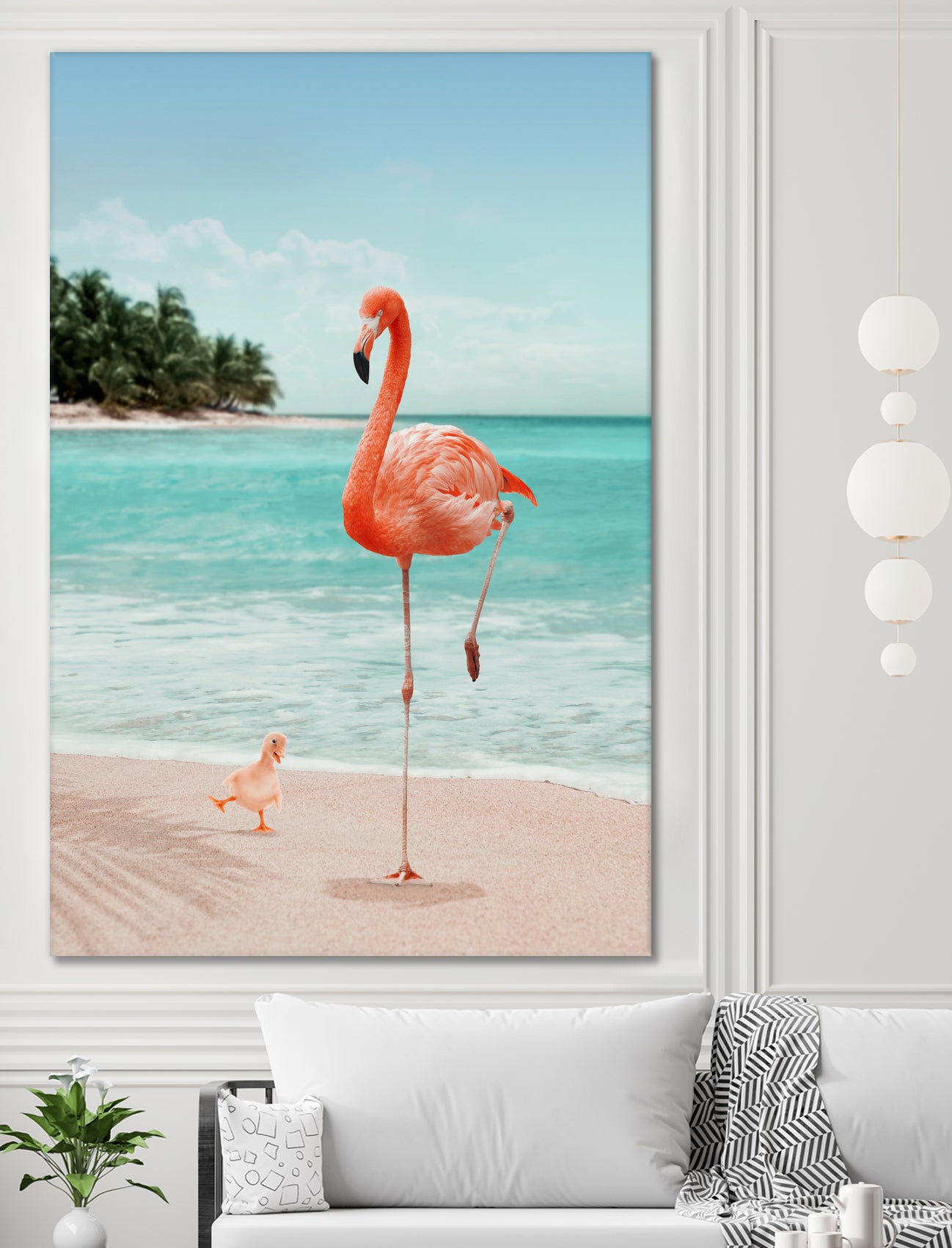 WANNABE FLAMINGO by Jonas Loose on GIANT ART - blue photo manipulation