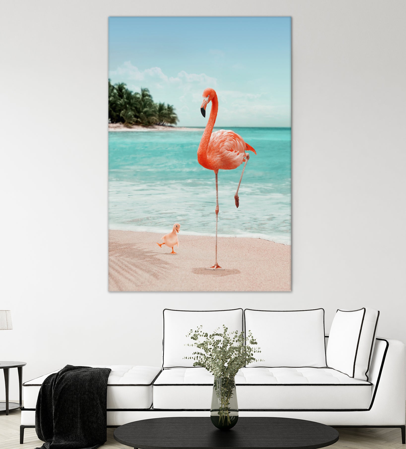 WANNABE FLAMINGO by Jonas Loose on GIANT ART - blue photo manipulation