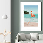 WANNABE FLAMINGO by Jonas Loose on GIANT ART - blue photo manipulation