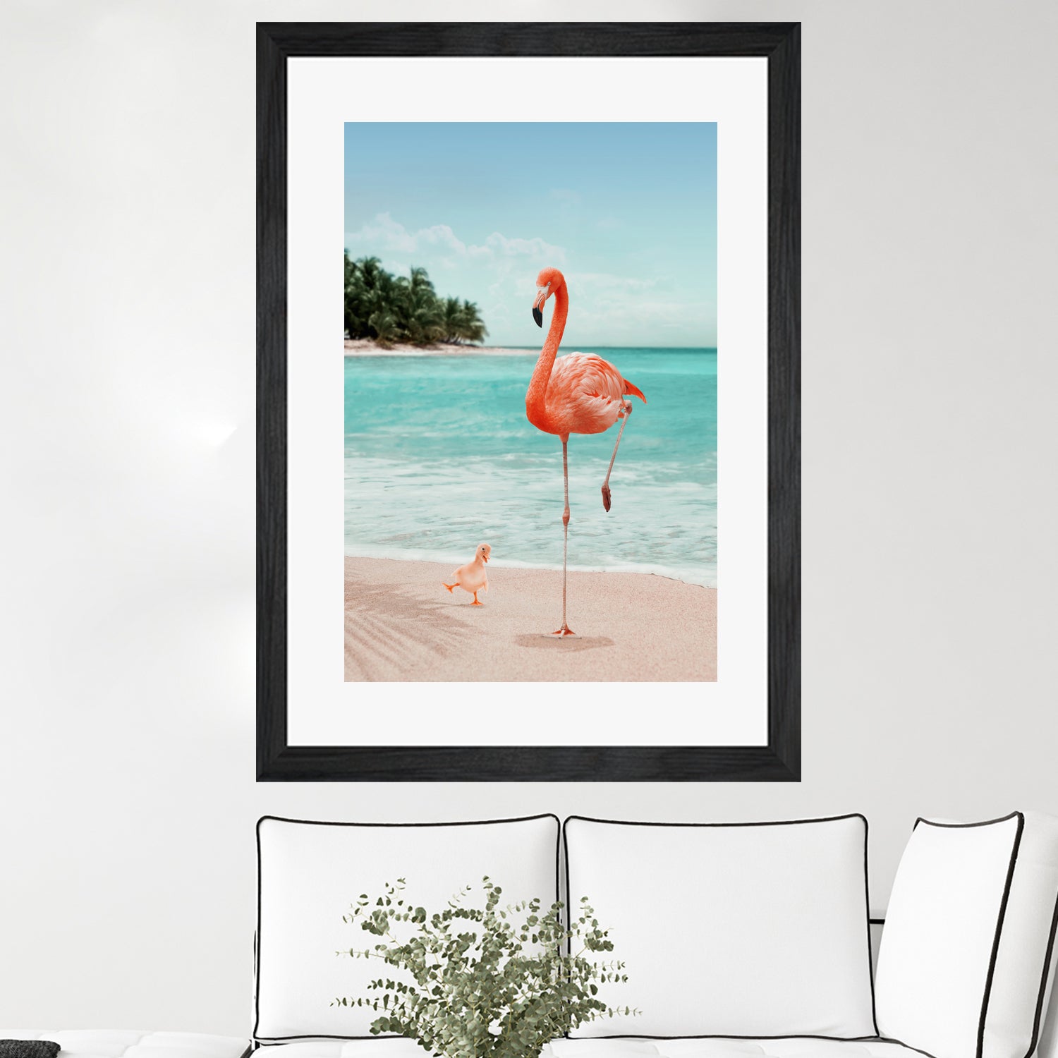 WANNABE FLAMINGO by Jonas Loose on GIANT ART - blue photo manipulation