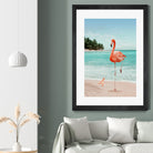 WANNABE FLAMINGO by Jonas Loose on GIANT ART - blue photo manipulation