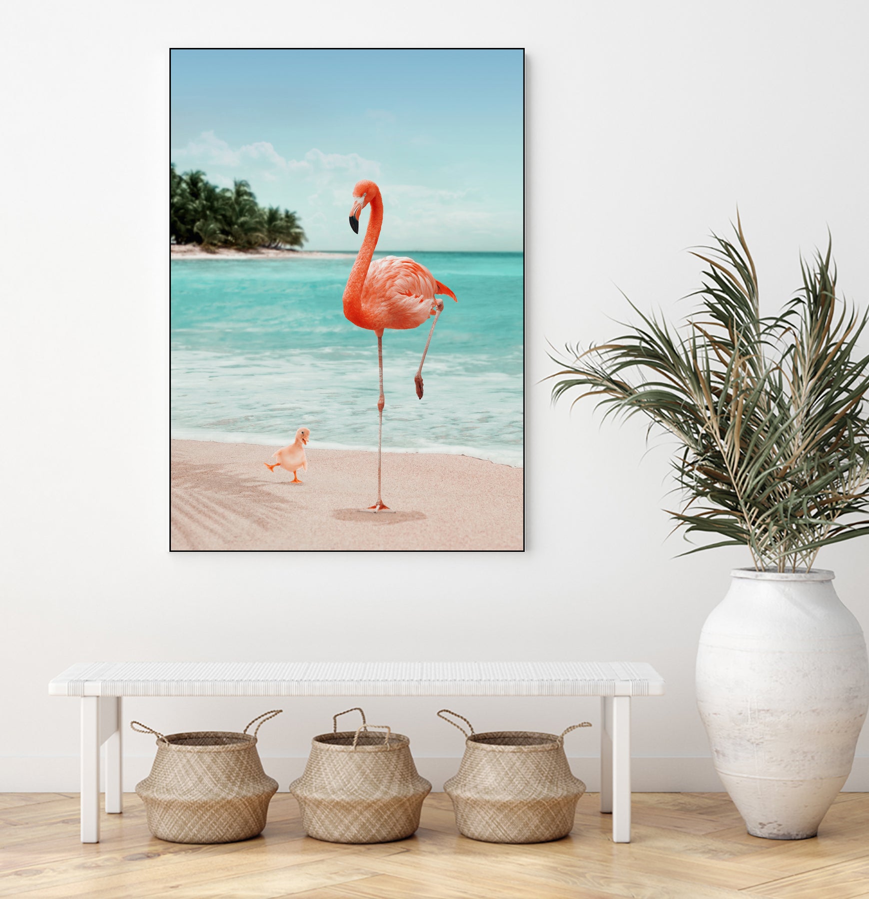 WANNABE FLAMINGO by Jonas Loose on GIANT ART - blue photo manipulation