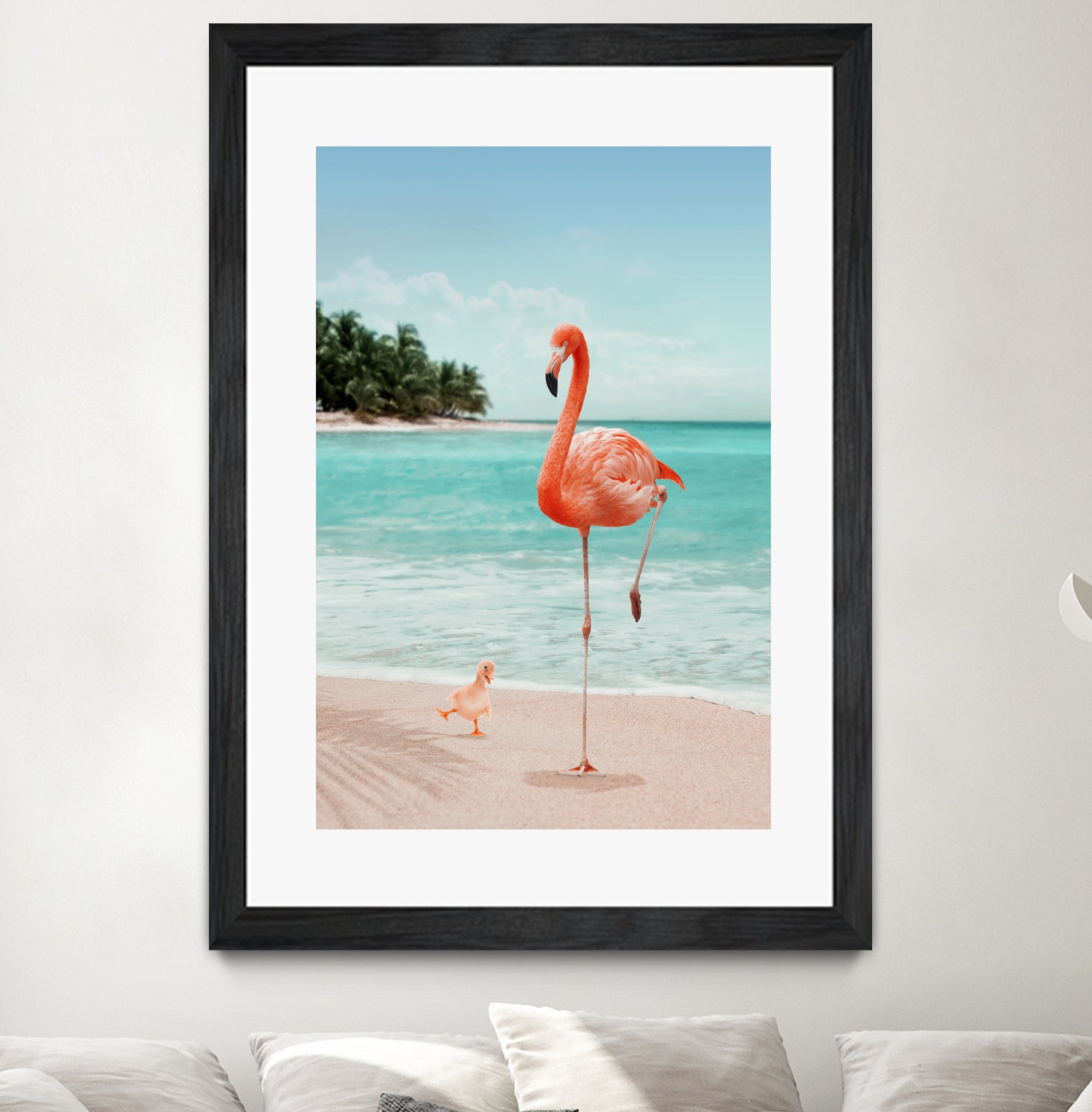 WANNABE FLAMINGO by Jonas Loose on GIANT ART - blue photo manipulation