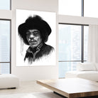 Hendrix by Solti Balázs on GIANT ART - white digital painting