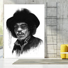 Hendrix by Solti Balázs on GIANT ART - white digital painting