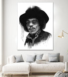 Hendrix by Solti Balázs on GIANT ART - white digital painting