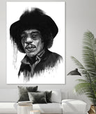 Hendrix by Solti Balázs on GIANT ART - white digital painting