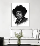 Hendrix by Solti Balázs on GIANT ART - white digital painting