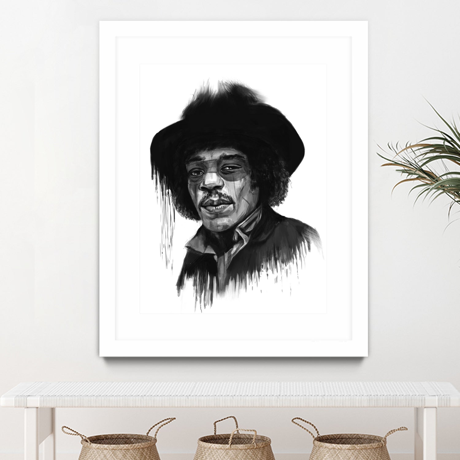 Hendrix by Solti Balázs on GIANT ART - white digital painting