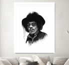 Hendrix by Solti Balázs on GIANT ART - white digital painting