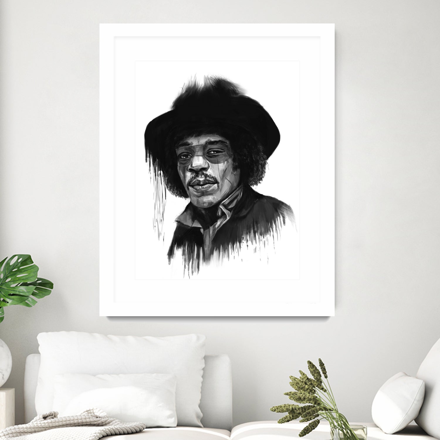 Hendrix by Solti Balázs on GIANT ART - white digital painting