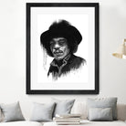 Hendrix by Solti Balázs on GIANT ART - white digital painting