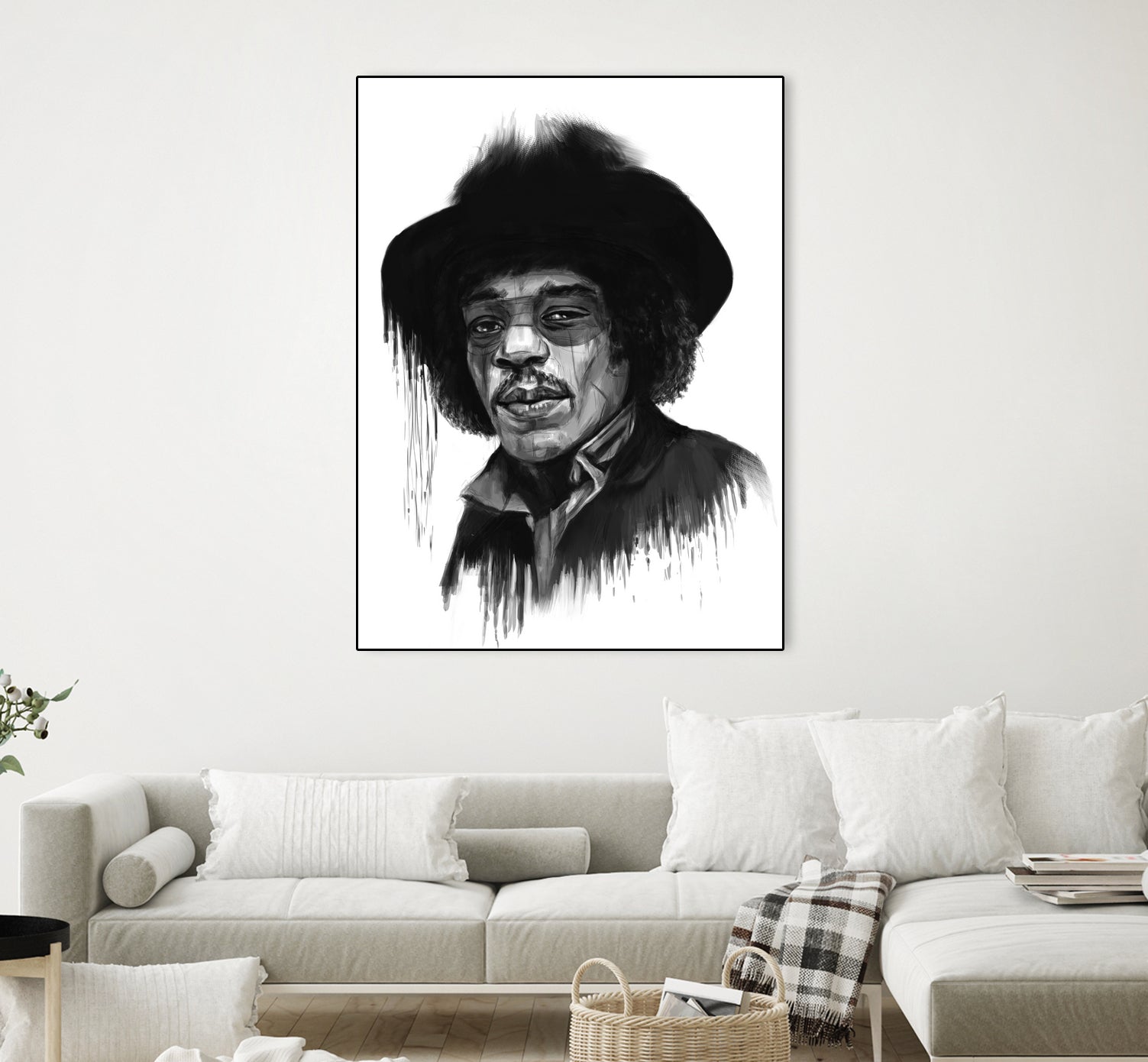 Hendrix by Solti Balázs on GIANT ART - white digital painting