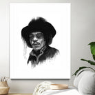 Hendrix by Solti Balázs on GIANT ART - white digital painting