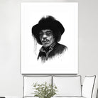 Hendrix by Solti Balázs on GIANT ART - white digital painting