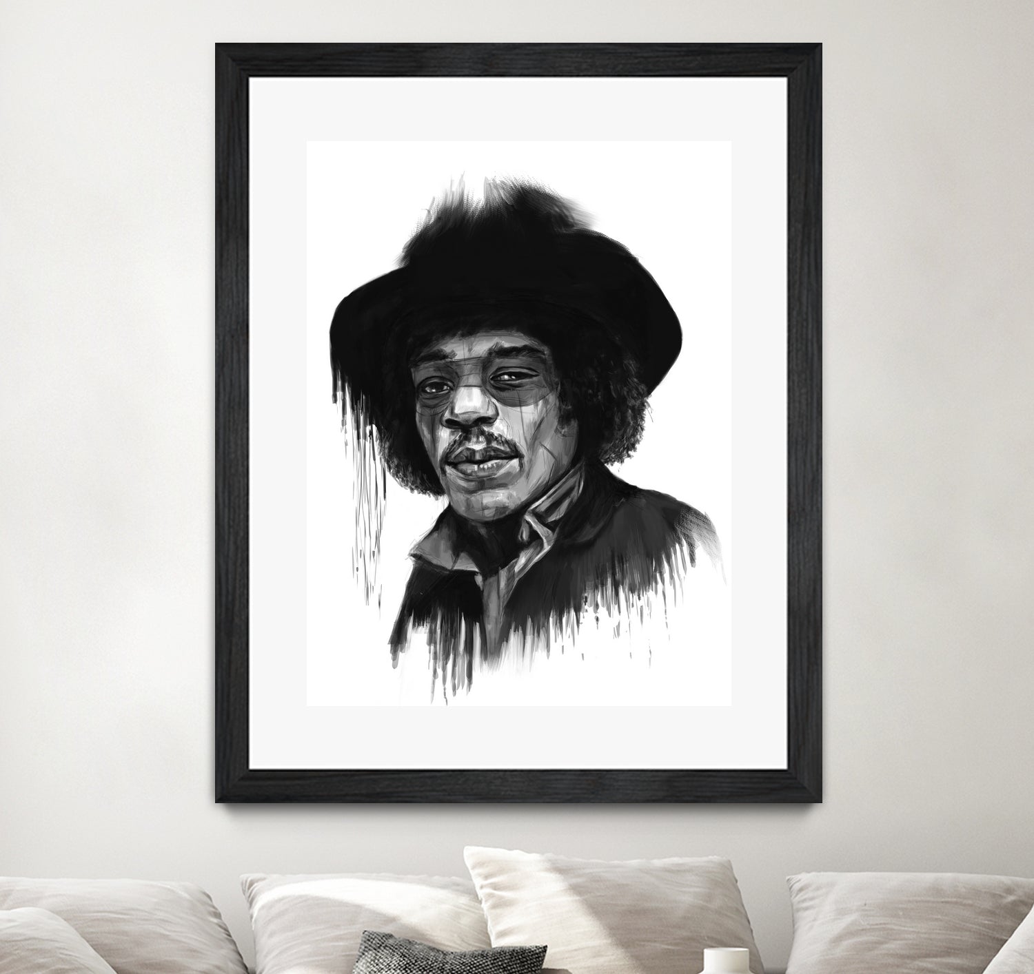 Hendrix by Solti Balázs on GIANT ART - white digital painting