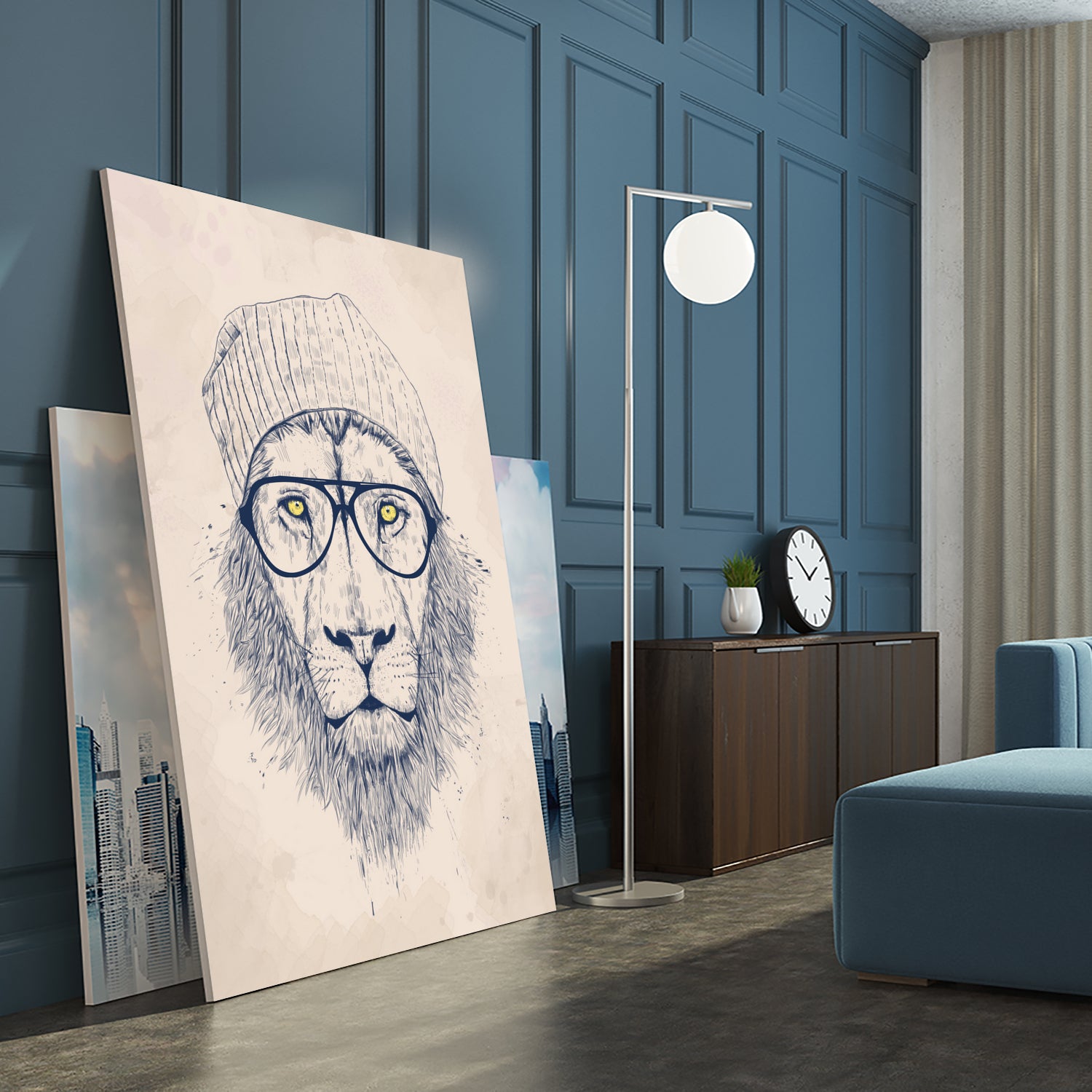 Cool lion by Solti Balázs on GIANT ART - brown digital painting