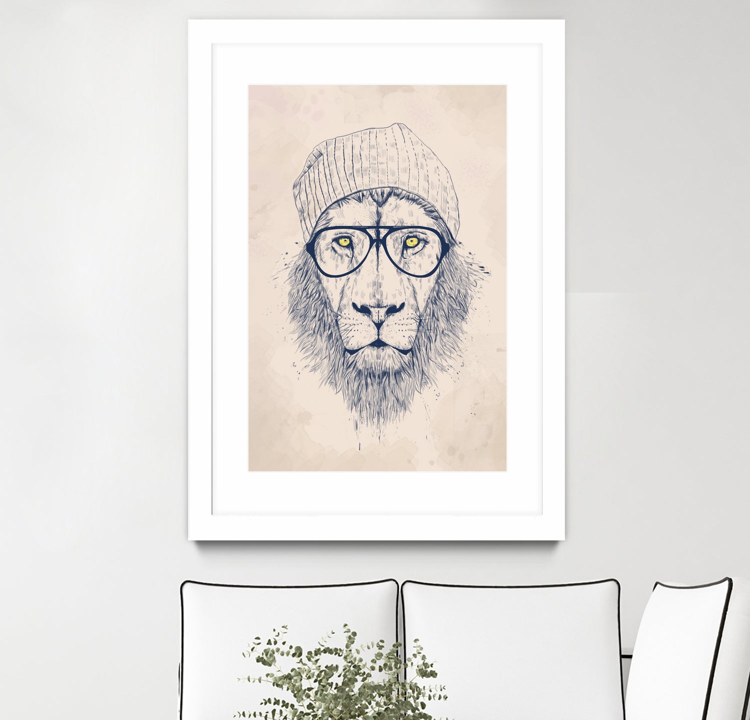 Cool lion by Solti Balázs on GIANT ART - brown digital painting