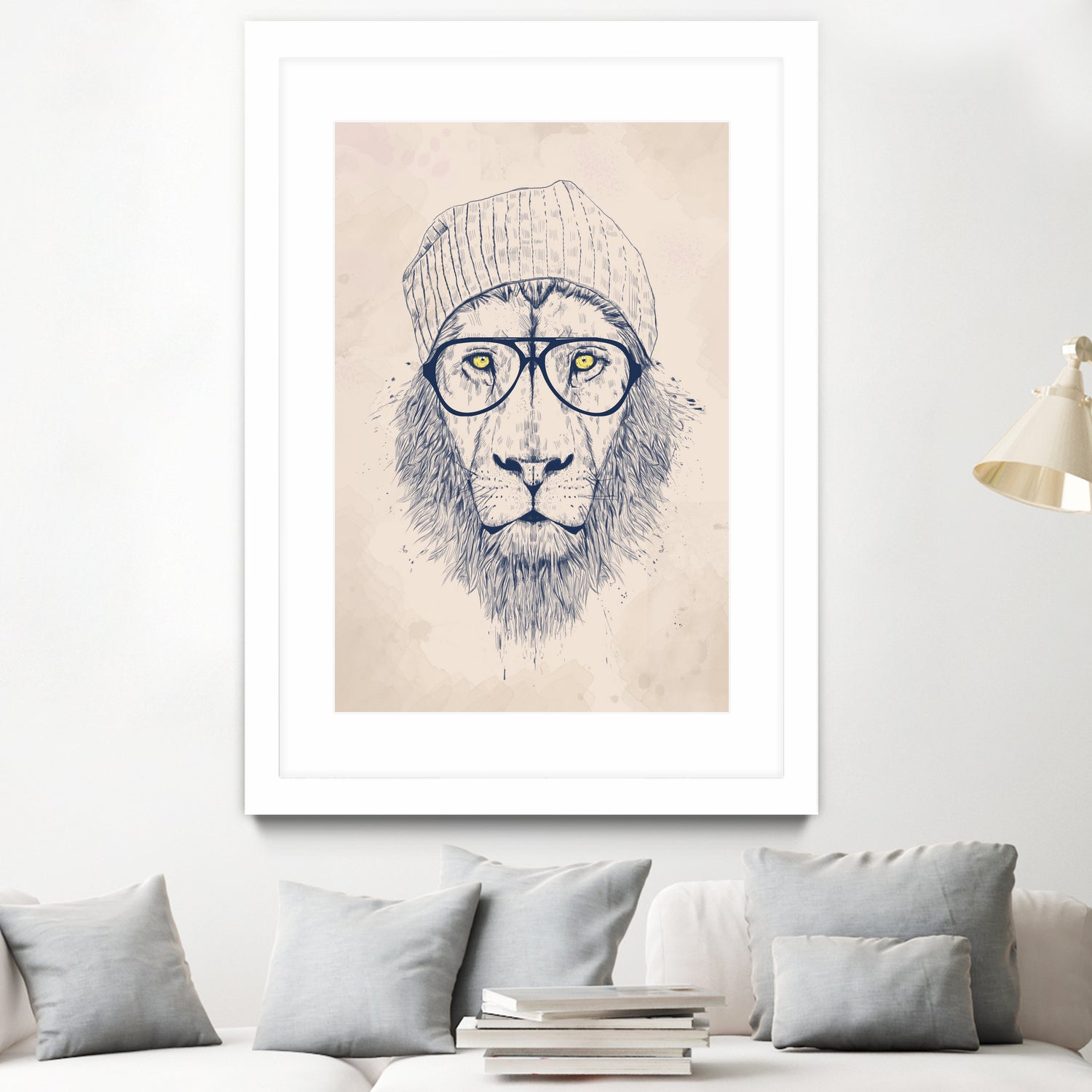 Cool lion by Solti Balázs on GIANT ART - brown digital painting