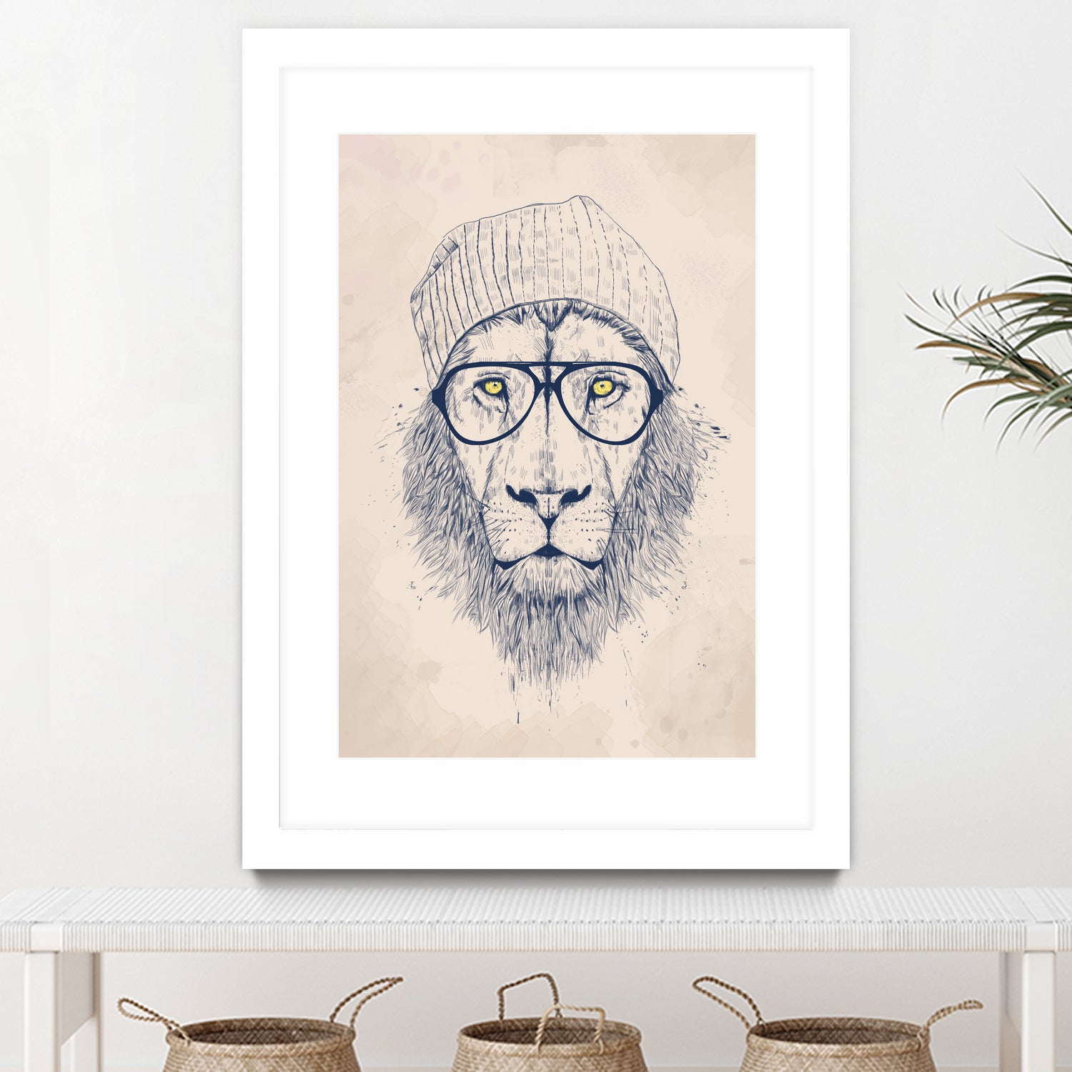 Cool lion by Solti Balázs on GIANT ART - brown digital painting