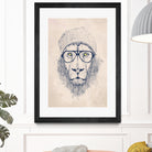 Cool lion by Solti Balázs on GIANT ART - brown digital painting