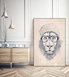 Cool lion by Solti Balázs on GIANT ART - brown digital painting