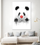 Clown panda by Solti Balázs on GIANT ART - black mixed media